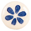 Clayre & Eef Pomello Ø 3x3 cm Beige Blu Ceramica