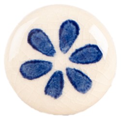 Clayre & Eef Pomello Ø 3x3 cm Beige Blu Ceramica