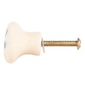 Clayre & Eef Pomello Ø 3x3 cm Beige Blu Ceramica