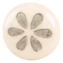 Clayre & Eef Türknauf Ø 3x3 cm Beige Grau Keramik