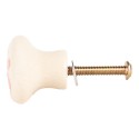 Clayre & Eef Deurknop Ø 3x3 cm Beige Groen Keramiek