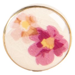Clayre & Eef Türknauf Ø 3x3 cm Beige Keramik