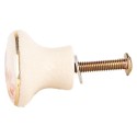 Clayre & Eef Türknauf Ø 3x3 cm Beige Keramik