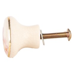 Clayre & Eef Türknauf Ø 3x3 cm Beige Keramik