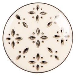 Clayre & Eef Door Knob Ø 4x3 cm Beige Ceramic