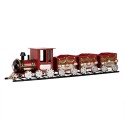 Clayre & Eef Image de décoration Train 58x12x14 cm Rouge Métal