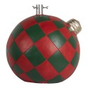 Clayre & Eef Supporto per albero di Natale 42x42x43 cm Rosso Verde Materiale ceramico