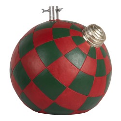 Clayre & Eef Supporto per albero di Natale 42x42x43 cm Rosso Verde Materiale ceramico