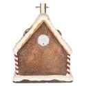 Clayre & Eef Christmas Tree Stand Gingerbread house 37x26x47 cm Brown Ceramic material