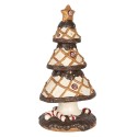 Clayre & Eef Weihnachtsdekorationsfigur Weihnachtsbaum Ø 22x43 cm Braun Beige Keramikmaterial