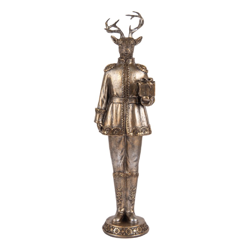 Clayre & Eef Deer 11x10x38 cm Gold colored Plastic