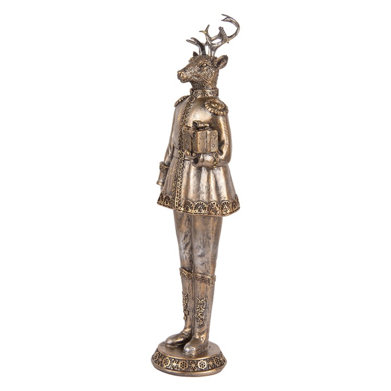 Clayre & Eef Deer 11x10x38 cm Gold colored Plastic