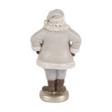 Clayre & Eef Christmas Decoration Figurine Santa Claus 8x6x15 cm Grey Plastic
