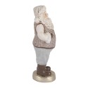 Clayre & Eef Christmas Decoration Figurine Santa Claus 8x6x15 cm Beige Plastic