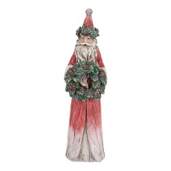Clayre & Eef Christmas Decoration Figurine Deer 7x6x24 cm Red Plastic