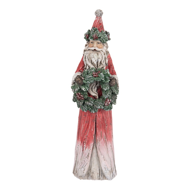 Clayre & Eef Christmas Decoration Figurine Deer 7x6x24 cm Red Plastic