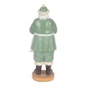 Clayre & Eef Christmas Decoration Figurine Santa Claus 11x11x30 cm Green Plastic