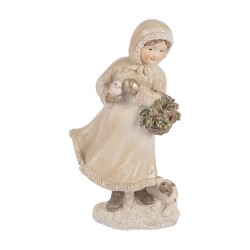 Clayre & Eef Image de décoration Enfant 10x7x17 cm Beige Plastique