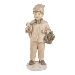 Clayre & Eef Image de décoration Enfant 9x7x18 cm Beige Plastique