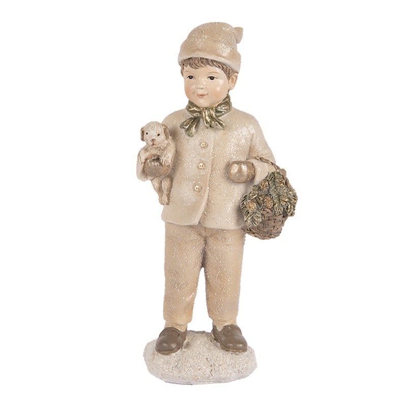 Clayre & Eef Decorative Figurine Child 9x7x18 cm Beige Plastic
