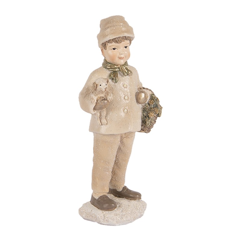 Clayre & Eef Decorative Figurine Child 9x7x18 cm Beige Plastic