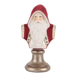 Clayre & Eef Christmas Decoration Figurine Santa Claus 10x9x19 cm Red Plastic
