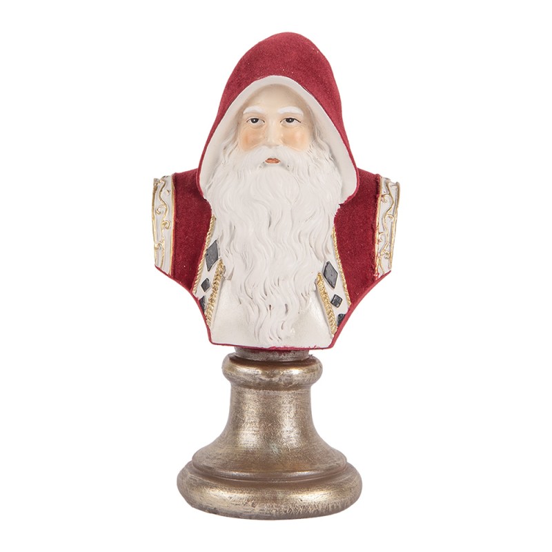 Clayre & Eef Christmas Decoration Figurine Santa Claus 10x9x19 cm Red Plastic