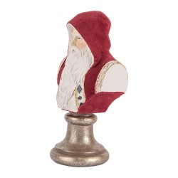 Clayre & Eef Christmas Decoration Figurine Santa Claus 10x9x19 cm Red Plastic