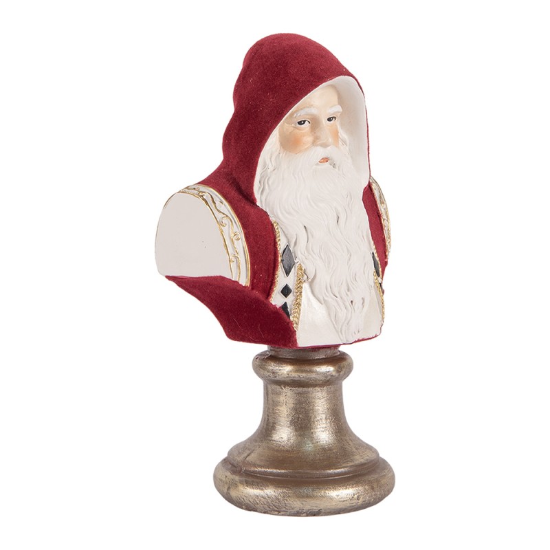 Clayre & Eef Christmas Decoration Figurine Santa Claus 10x9x19 cm Red Plastic