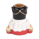 Clayre & Eef Candle holder Nutcracker 8x6x9 cm Red Plastic