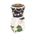 Clayre & Eef Candelabro Schiaccianoci 8x6x9 cm Verde Plastica
