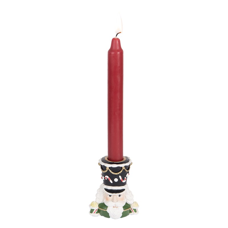 Clayre & Eef Candelabro Schiaccianoci 8x6x9 cm Verde Plastica