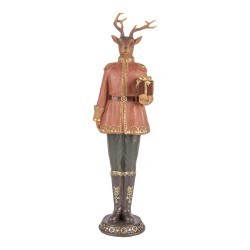 Clayre & Eef Image de décoration Cerf 11x10x38 cm Marron Plastique