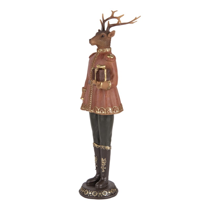 Clayre & Eef Image de décoration Cerf 11x10x38 cm Marron Plastique