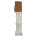 Clayre & Eef Porte-bougie Maison 30x13x54 cm Gris Métal