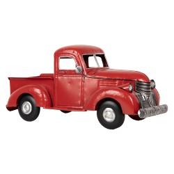 Clayre & Eef Miniatura decorativa Auto 45x22x21 cm Rosso Metallo