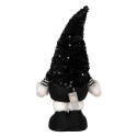Clayre & Eef Christmas Decoration with LED Lighting Gnome 10x15x38 cm Black Synthetic