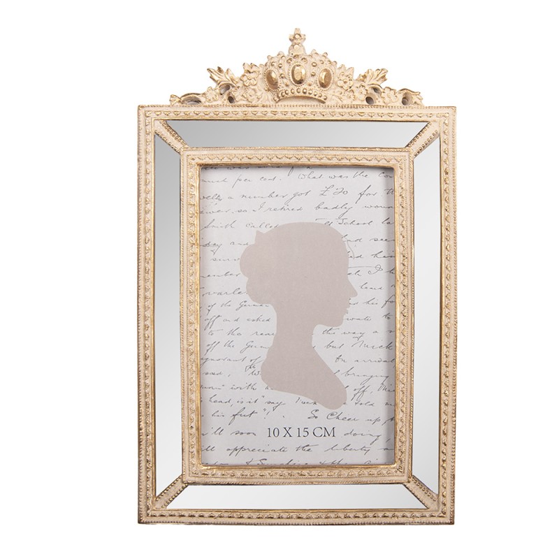 Clayre & Eef Photo Frame 10x15 cm Gold colored Plastic