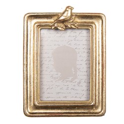 Clayre & Eef Photo Frame 6x9 cm Gold colored Plastic