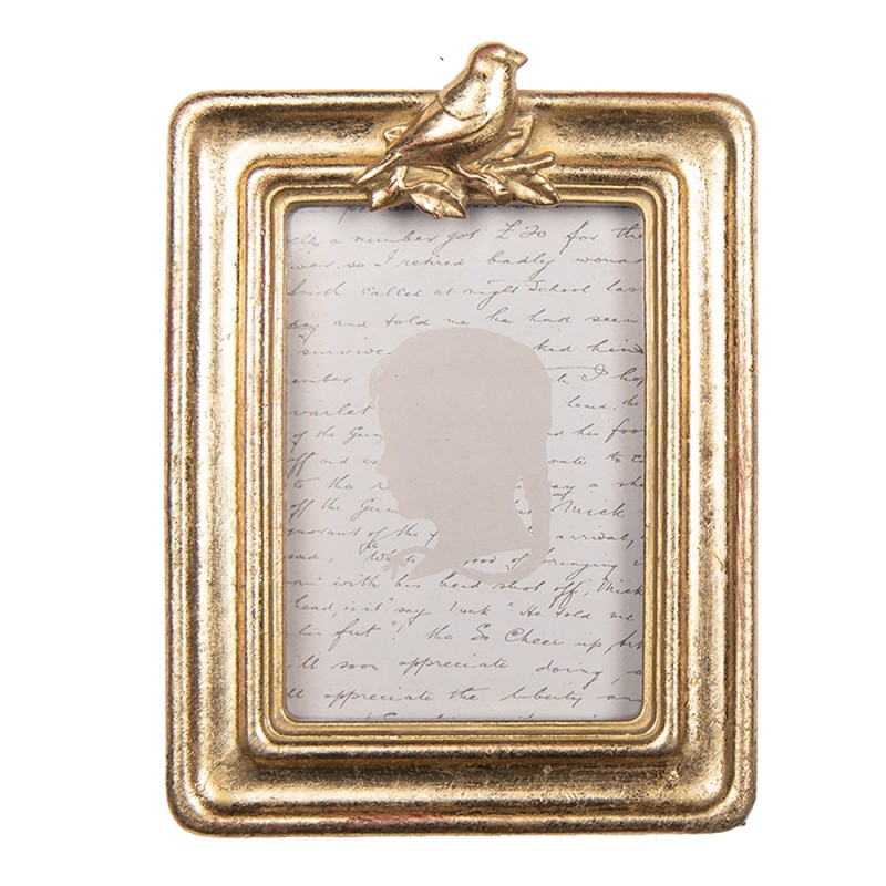 Clayre & Eef Photo Frame 6x9 cm Gold colored Plastic