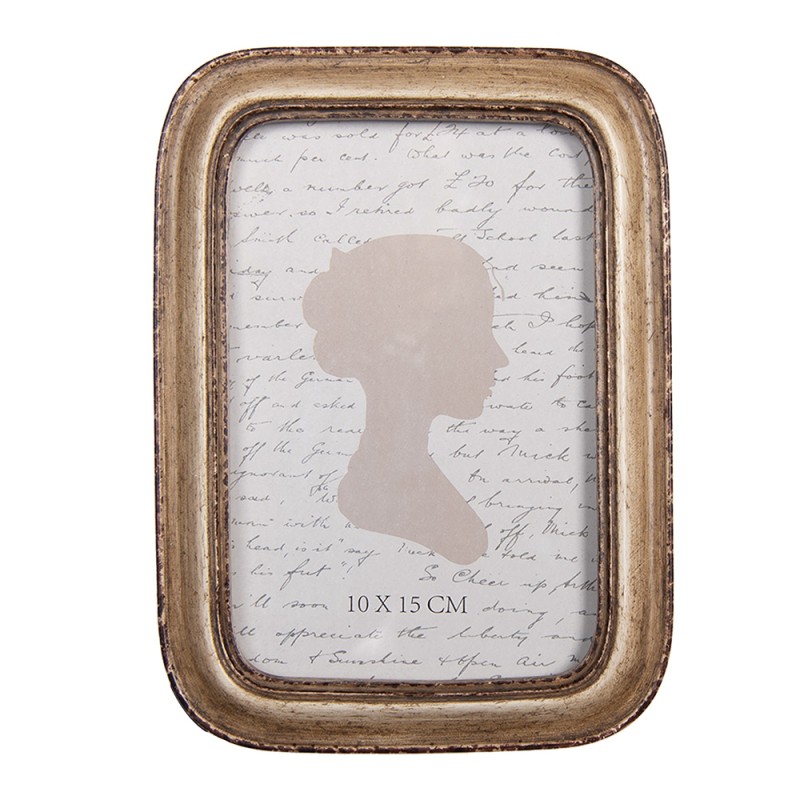 Clayre & Eef Photo Frame 10x15 cm Beige Plastic