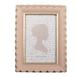 Clayre & Eef Fotolijst 10x15 cm Roze Kunststof