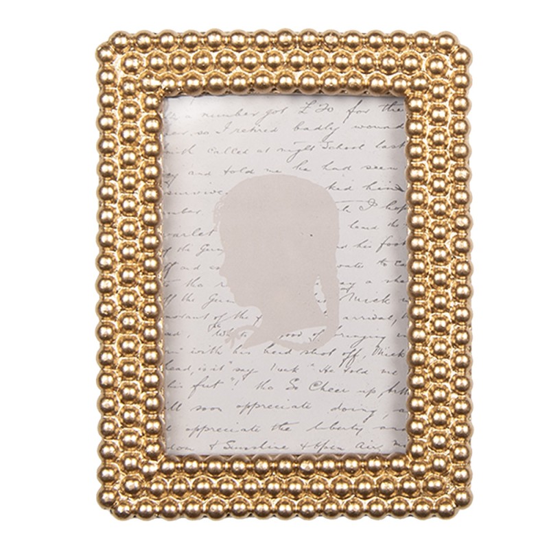 Clayre & Eef Photo Frame 6x9 cm Gold colored Plastic