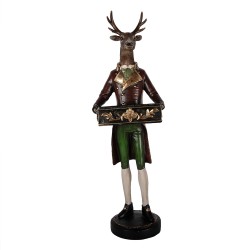 Clayre & Eef Image de décoration Cerf 32x31x96 cm Marron Plastique