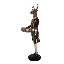 Clayre & Eef Image de décoration Cerf 32x31x96 cm Marron Plastique