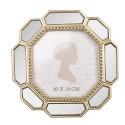 Clayre & Eef Photo Frame 10x10 cm Gold colored Plastic