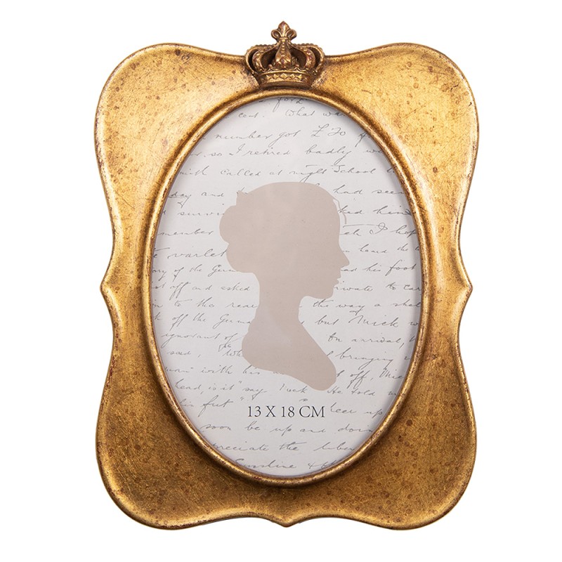 Clayre & Eef Photo Frame 13x18 cm Gold colored Plastic