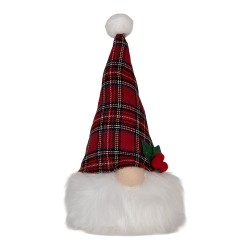 Clayre & Eef Christmas Decoration with LED Lighting Gnome 10x10x25 cm Red Synthetic