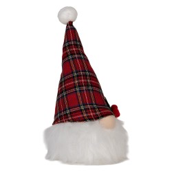 Clayre & Eef Christmas Decoration with LED Lighting Gnome 10x10x25 cm Red Synthetic