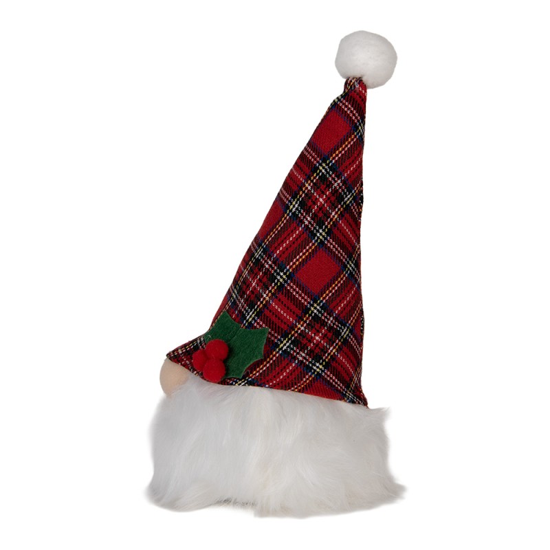 Clayre & Eef Christmas Decoration with LED Lighting Gnome 10x10x25 cm Red Synthetic